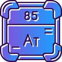 Astatine Gradient Filled Icon vector