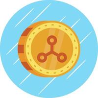 Rippie Flat Blue Circle Icon vector