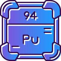 Plutonium Gradient Filled Icon vector