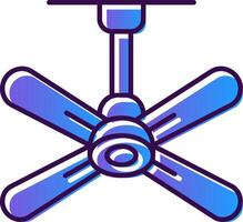 Fan Gradient Filled Icon vector