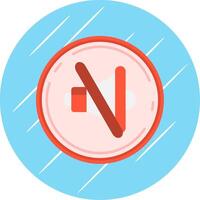 Mute Flat Blue Circle Icon vector