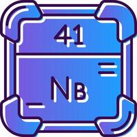 Niobium Gradient Filled Icon vector