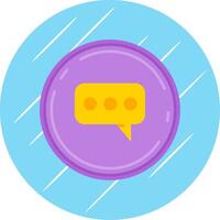 Comment Flat Blue Circle Icon vector