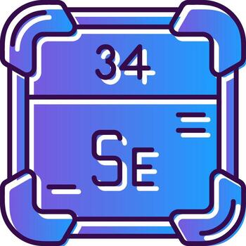 Selenium Gradient Filled Icon vector