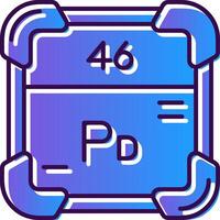 Palladium Gradient Filled Icon vector