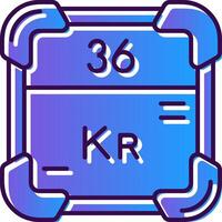 Krypton Gradient Filled Icon vector