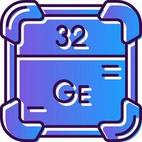 Germanium Gradient Filled Icon vector