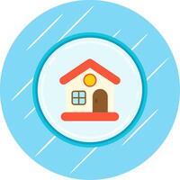 Home Flat Blue Circle Icon vector