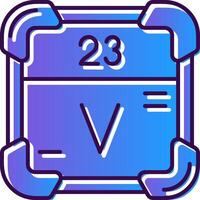 Vanadium Gradient Filled Icon vector