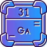 Gallium Gradient Filled Icon vector