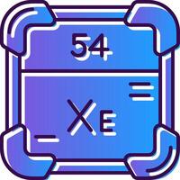 Xenon Gradient Filled Icon vector