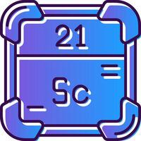 Scandium Gradient Filled Icon vector