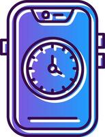 Time Gradient Filled Icon vector