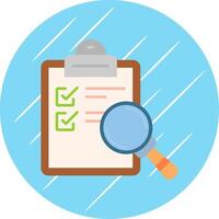 Research Flat Blue Circle Icon vector