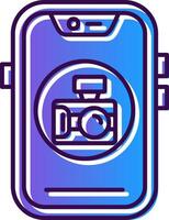 Camera Gradient Filled Icon vector