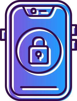 bloquear degradado lleno icono vector