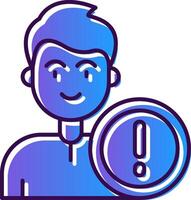 Error Gradient Filled Icon vector