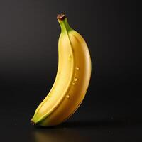 AI generated banana with clear white background photo