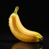 AI generated banana with clear white background photo