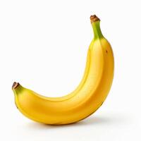 AI generated banana with clear white background photo