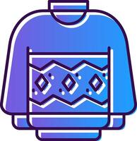 Sweater Gradient Filled Icon vector