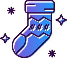 Sock Gradient Filled Icon vector