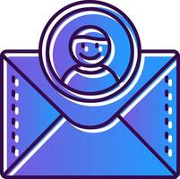 Profile Gradient Filled Icon vector