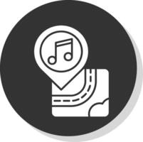 Concert Glyph Grey Circle Icon vector