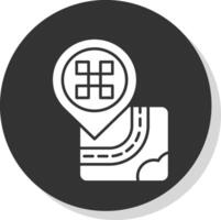 Cab Glyph Grey Circle Icon vector