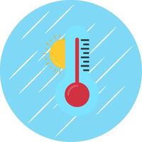 Weather Flat Blue Circle Icon vector