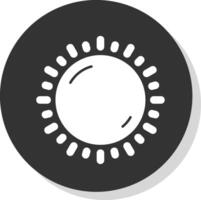 Sunny Glyph Grey Circle Icon vector