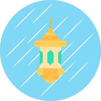 Lantern Flat Blue Circle Icon vector