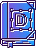 Font Gradient Filled Icon vector