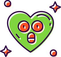Surprised Gradient Filled Icon vector