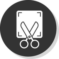 Screenshot Glyph Grey Circle Icon vector