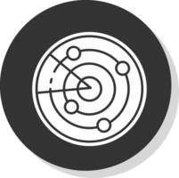 Radar Glyph Grey Circle Icon vector