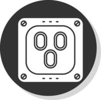 Outlet Glyph Grey Circle Icon vector