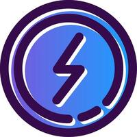 Flash Gradient Filled Icon vector