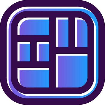 diseño degradado lleno icono vector
