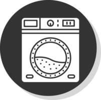 Laundry Glyph Grey Circle Icon vector