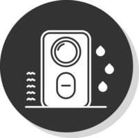 Humidifier Glyph Grey Circle Icon vector