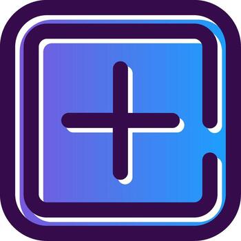 Add Gradient Filled Icon vector