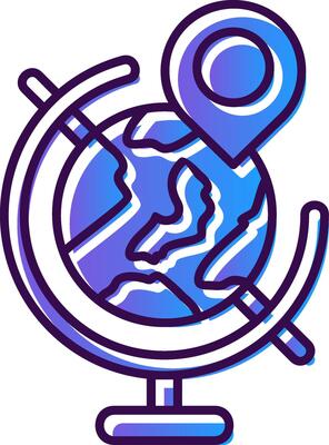 Globe Gradient Filled Icon