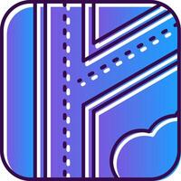 Road Gradient Filled Icon vector