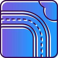 Highway Gradient Filled Icon vector