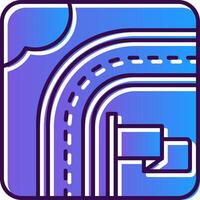 Destination Gradient Filled Icon vector