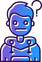 Thinking Gradient Filled Icon vector