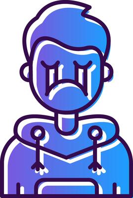 Cry Gradient Filled Icon