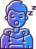 Sleep Gradient Filled Icon vector