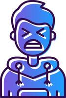 Anguish Gradient Filled Icon vector